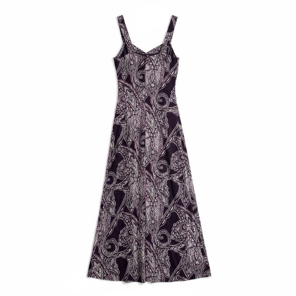 I-N-C International Concepts Purple Paisley Maxi Dress Built in Shelf Bra | EUC - Picture 4 of 9